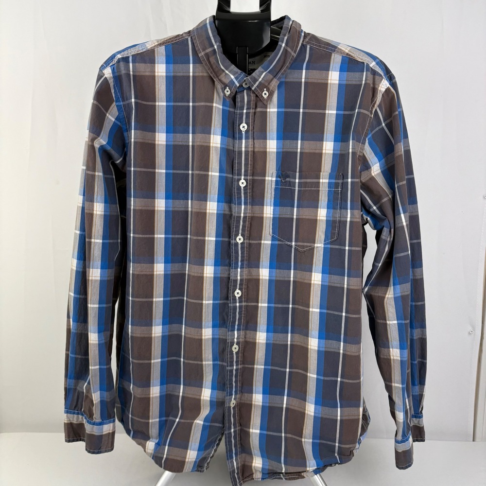 American Eagle Outfitters Mens Plaid Athletic Fit L/S Button Down Shirt‎ XXL - Picture 3 of 7